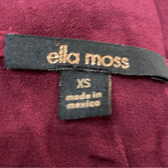 Ella Moss cranberry layered long sleeved top / XS / Excellent condition - Picture 11 of 13